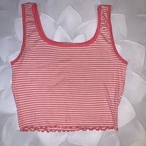 Pink and white striped tank